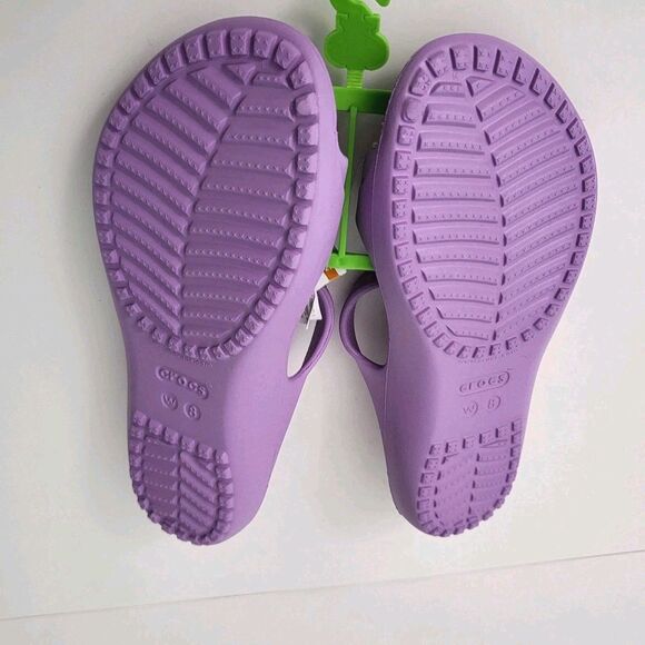 NWT CROCS Kadee II Sandals Womens 8 Orchid Light Purple Comfort Water Shoes - Picture 3 of 4
